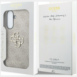 Case Guess Leather 4G Metal Logo for Samsung Galaxy A37 5G / pink