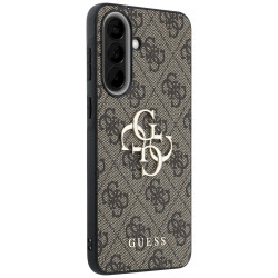 Guess Leather 4G Metal Logo Case for Samsung Galaxy A57 5G / brown