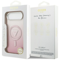 Case Guess IML Gradient Triangle Logo MagSafe for iPhone Air / pink