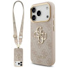 Guess 4G Big 4G Classic Logo Big Strap Metal Buttons Case for iPhone 17 Pro Pink