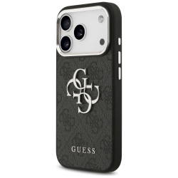 Guess 4G Big 4G Classic Logo Case for iPhone 17 Pro Max / black silver