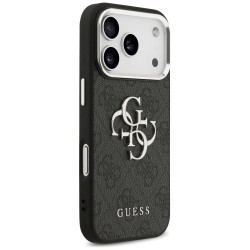 Guess 4G Big 4G Classic Logo Case for iPhone 17 Pro Max / black silver