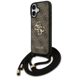 Guess 4G Big Logo Cord Stap Crossbody Case for iPhone 17 / brown