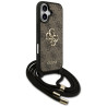 Guess 4G Big Logo Cord Stap Crossbody Case for iPhone 17 / brown