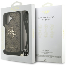 Guess 4G Big Logo Cord Stap Crossbody Case for iPhone 17 / brown