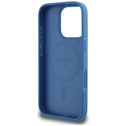 Guess 4G Circle Classic Logo MagSafe Case for iPhone 16 Pro Max / blue