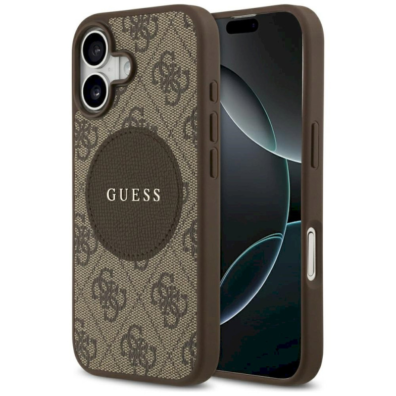 Case Guess 4G Circle Classic Logo MagSafe for iPhone 17 / brown