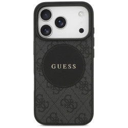 Guess 4G Circle Classic Logo MagSafe Case for iPhone 17 Pro / black