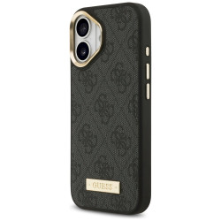 Guess 4G Logo Plate MagSafe Case for iPhone 17 / Black