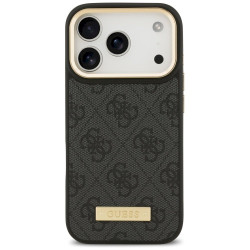 Guess 4G Logo Plate MagSafe Case for iPhone 17 Pro / Black