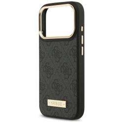 Guess 4G Logo Plate MagSafe Case for iPhone 17 Pro / Black