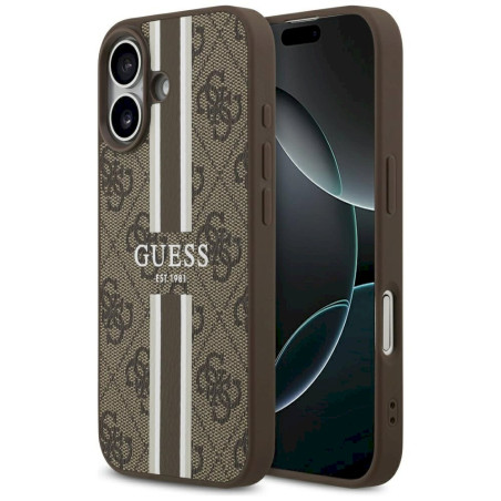 Guess 4G Printed Stripes MagSafe Case for iPhone 17 / brown