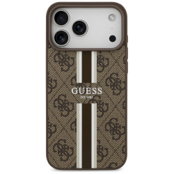 Guess 4G Printed Stripes MagSafe Case for iPhone 17 Pro Max / brown
