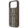 Guess 4G Printed Stripes MagSafe Case for iPhone 17 Pro Max / brown