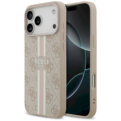 Case Guess 4G Printed Stripes MagSafe for iPhone 17 Pro Max / pink