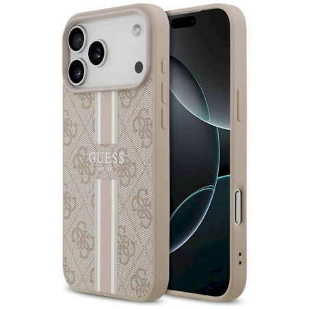 Case Guess 4G Printed Stripes MagSafe for iPhone 17 Pro Max / pink