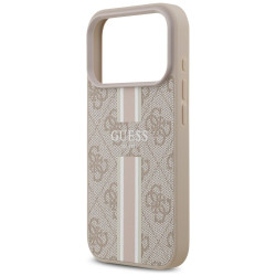 Case Guess 4G Printed Stripes MagSafe for iPhone 17 Pro / pink