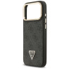 Case Guess 4G PU Triangle Logo & Stand Camera Magsafe for iPhone 17 Pro Max / black