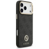 Guess 4G Srtass Logo & Big Strap Metal Buttons MagSafe Case for iPhone 17 Pro Max / black