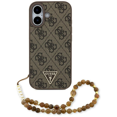 Guess 4G Strap Triangle Logo MagSafe case for iPhone 17 / brown