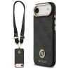 Guess 4G Strass Logo & Big Strap Metal Buttons MagSafe Case for iPhone Air / black