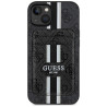 Guess 4G Stripes with wallet Magsafe Case for iPhone 15 / black