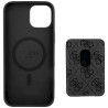 Guess 4G Stripes with wallet Magsafe Case for iPhone 15 / black