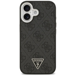 Case Guess 4G Triangle Logo MagSafe for iPhone 17 / black silver