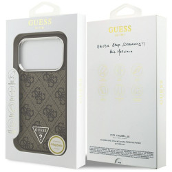 Case Guess 4G Triangle Logo MagSafe for iPhone 17 Pro / brown
