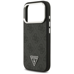 Guess 4G Triangle Logo MagSafe Case for iPhone 17 Pro / black silver