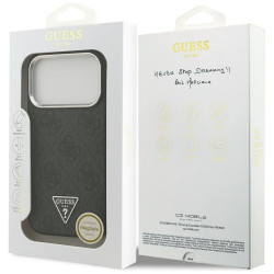 Guess 4G Triangle Logo MagSafe Case for iPhone 17 Pro / black silver