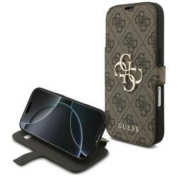 Guess Book 4G Metal Logo Case for iPhone 17 Pro / Brown