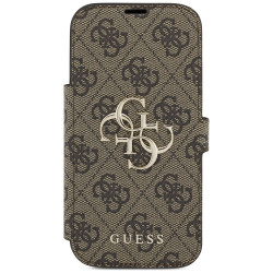 Guess Book 4G Metal Logo Case for iPhone 17 Pro / Brown