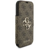 Guess Book 4G Metal Logo Case for iPhone 17 Pro / Brown