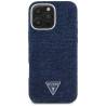 Case Guess Denim Triangle Logo MagSafe for iPhone 16 Pro Max / blue