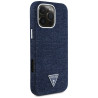 Case Guess Denim Triangle Logo MagSafe for iPhone 16 Pro Max / blue