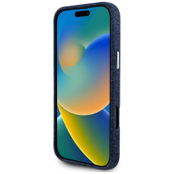 Case Guess Denim Triangle Logo MagSafe for iPhone 16 Pro / blue