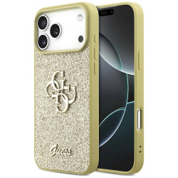 Guess Fixed Glitter Big 4G case for iPhone 17 Pro Max / gold