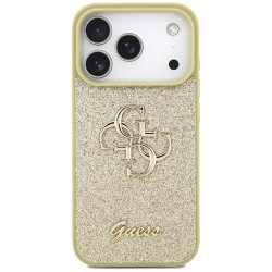 Guess Fixed Glitter Big 4G case for iPhone 17 Pro / gold
