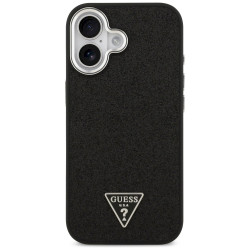 Case Guess Glitter Triangle Logo MagSafe for iPhone 17 / black