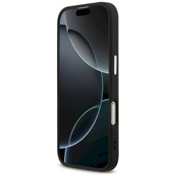 Case Guess Glitter Triangle Logo MagSafe for iPhone 17 / black