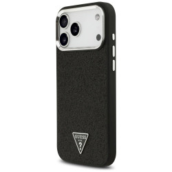 Case Guess Glitter Triangle Logo MagSafe for iPhone 17 Pro Max / black