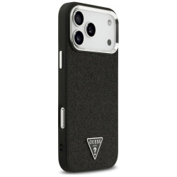 Case Guess Glitter Triangle Logo MagSafe for iPhone 17 Pro Max / black