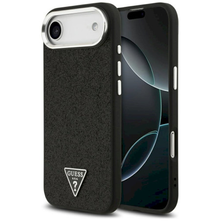 Case Guess Glitter Triangle Logo MagSafe for iPhone Air / black