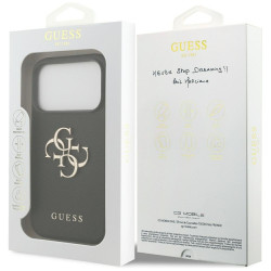 Guess Grained Big 4G & Classic Logo case for iPhone 17 Pro / black
