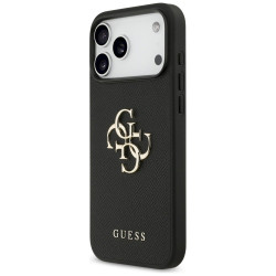 Guess Grained Big 4G & Classic Logo case for iPhone 17 Pro Max / black