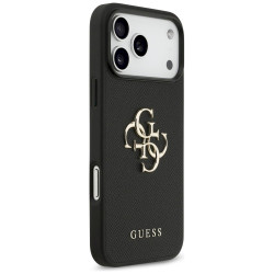 Guess Grained Big 4G & Classic Logo case for iPhone 17 Pro Max / black