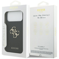 Guess Grained Big 4G & Classic Logo case for iPhone 17 Pro Max / black