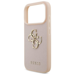 Guess Grained Big 4G & Classic Logo Case for iPhone 17 Pro / pink