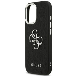 Case Guess Grained Big 4G Classic Logo for iPhone 17 / black